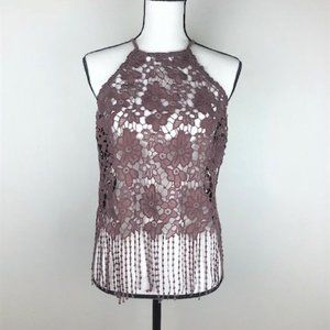 It's Pink Burgundy Halter Top